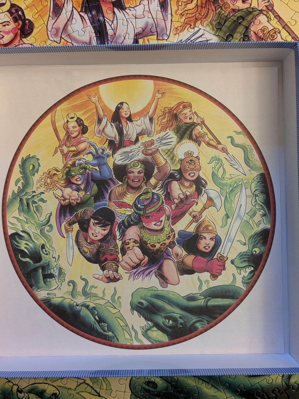 Eeboo 500 Piece Round Goddess & Warrior Puzzle - Hard To Find - Picture 9 of 13